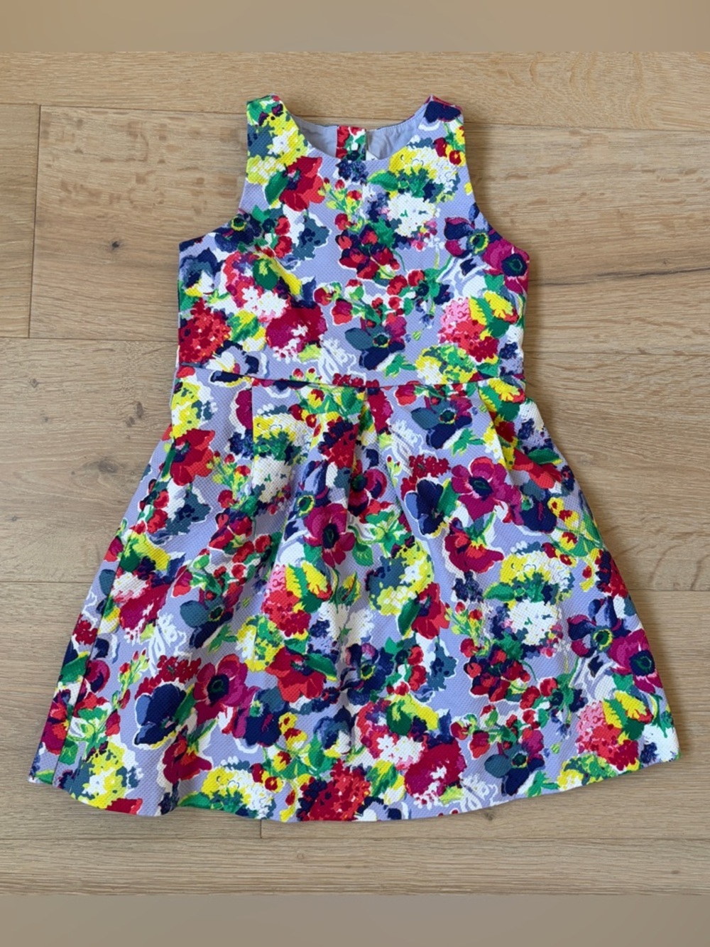 Janie and Jack Girls Size 6 Floral Dress Colorful Cotton Lined Party Easter *U6